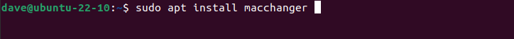 Installing macchanger on Ubuntu