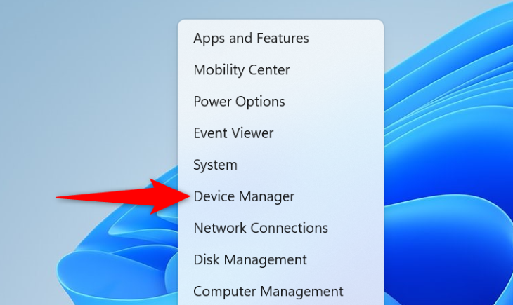 Select &ldquo;Device Manager.&quot;