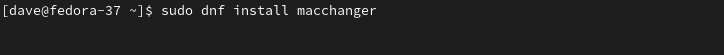 Installing macchanger on Fedora
