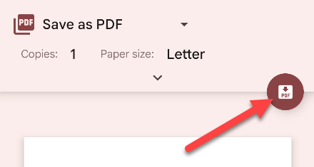 Tap print or &quot;PDF.&quot;