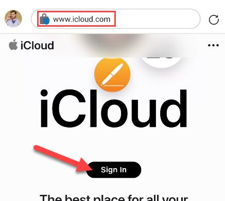 Go to icloud.com and "Sign In."