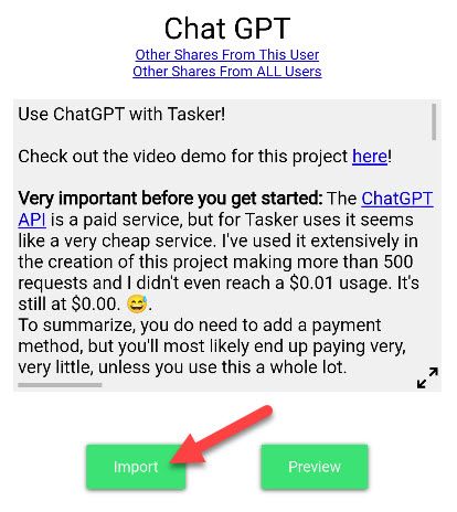 Tap &quot;Import.&quot;