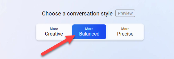 Select a conversation style.