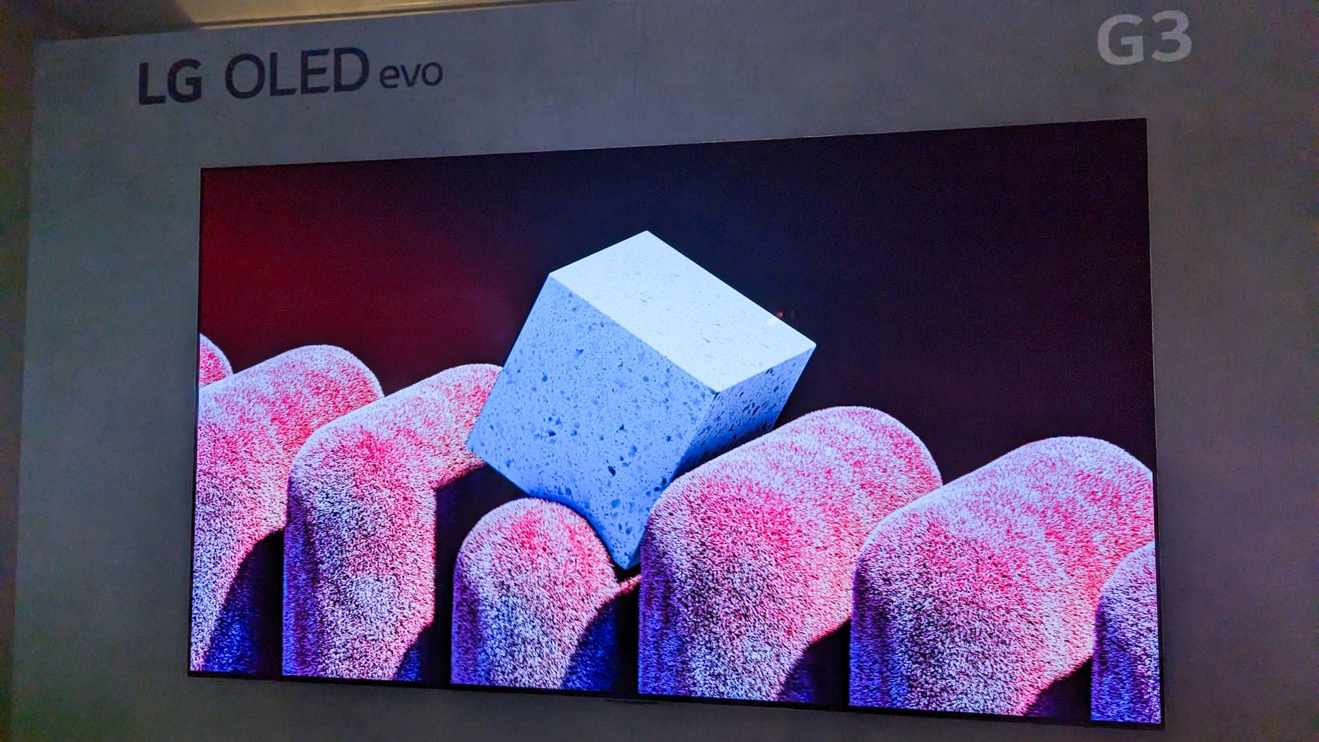 An LG OLED Evo G3 in a display room