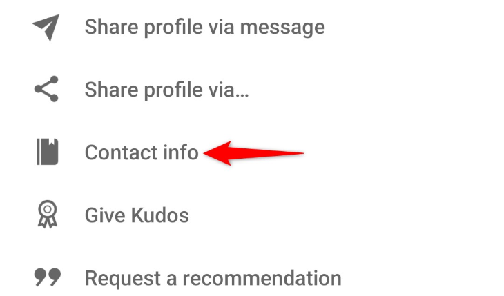 Choose "Contact Info."