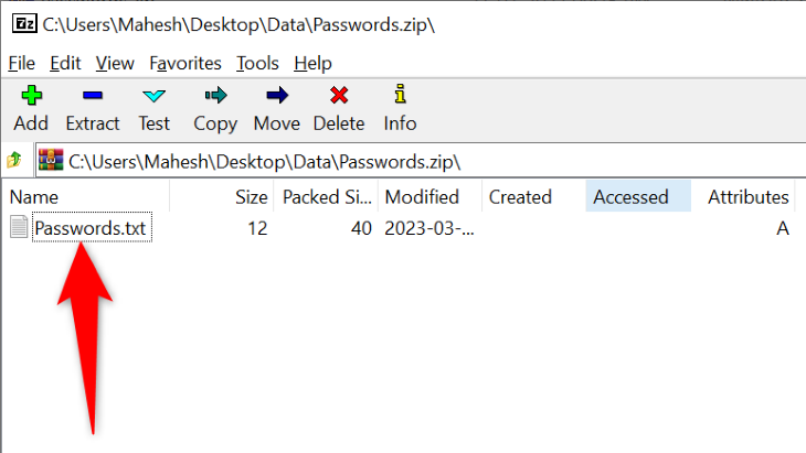 Open the text file.