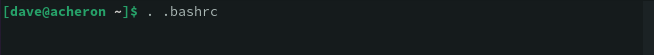 Forcing the the bashrc file to be read once more