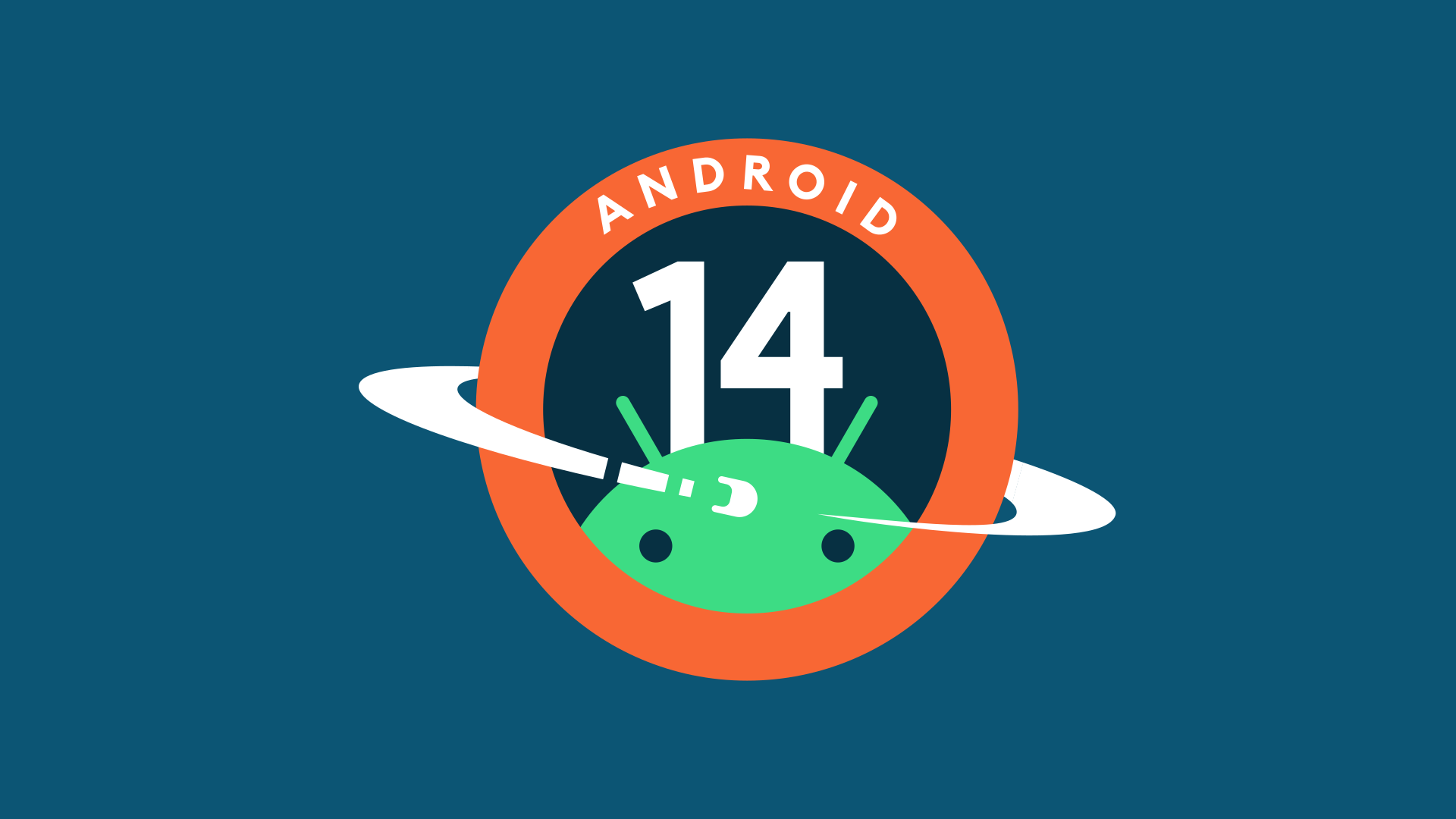 Android 14 logo.
