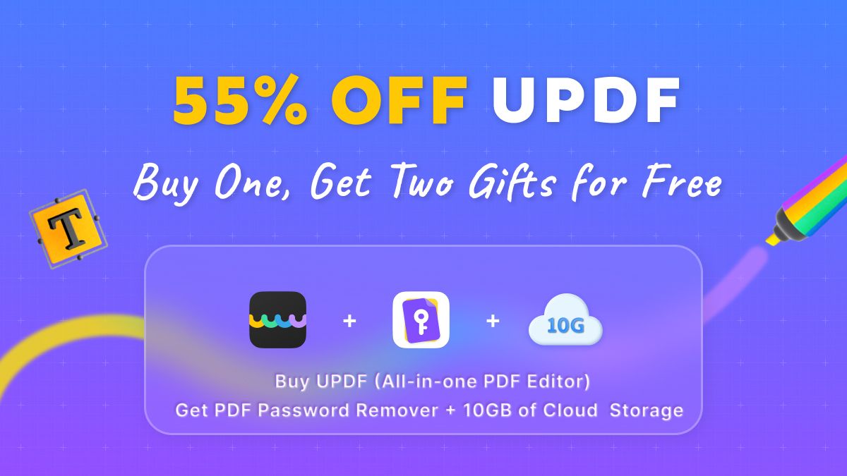 Save 55% on UPDF, plus get to free gifts