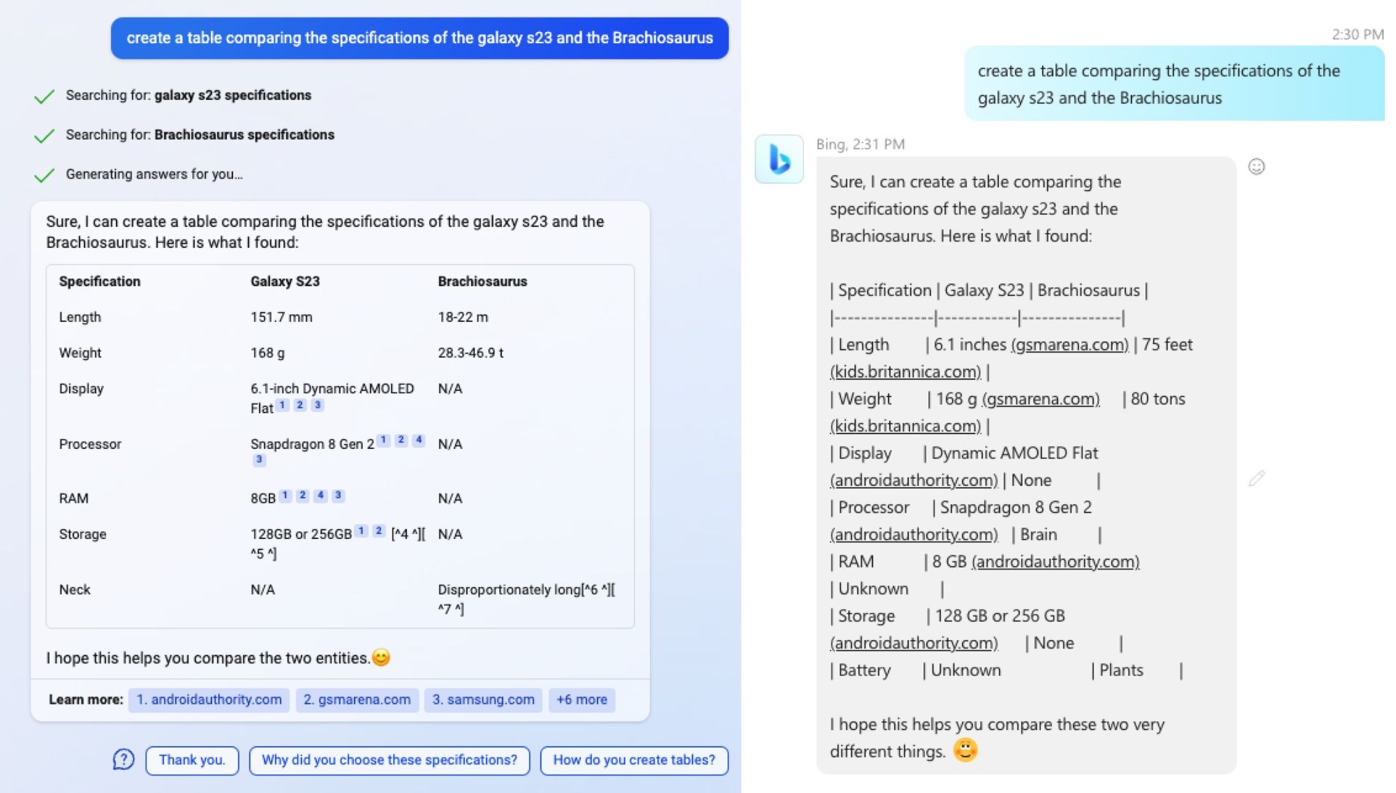 Screenshots of Bing on web and in Skype Web