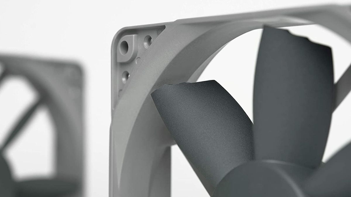 grey noctua fans closeup