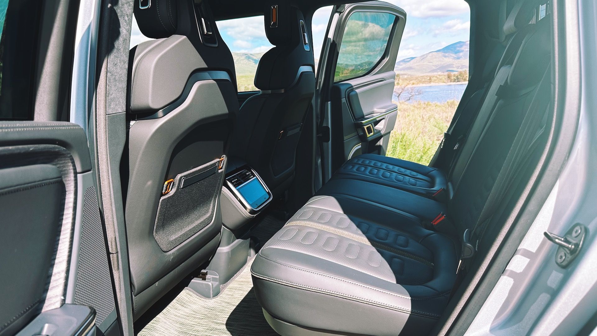 Rivian R1T's back seat
