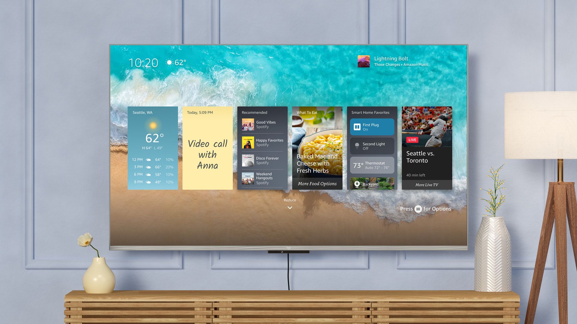 Amazon TV on wall