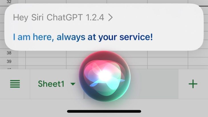 ChatGPT "At your service!" message