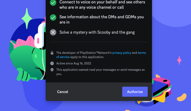 Authorize your Discord connection