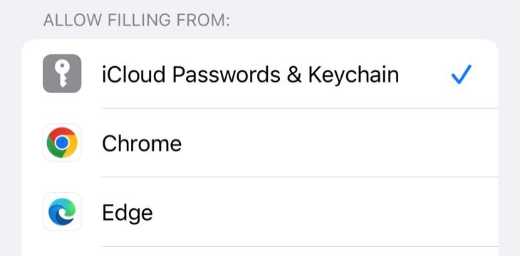 Enable autofilling of passwords on iOS