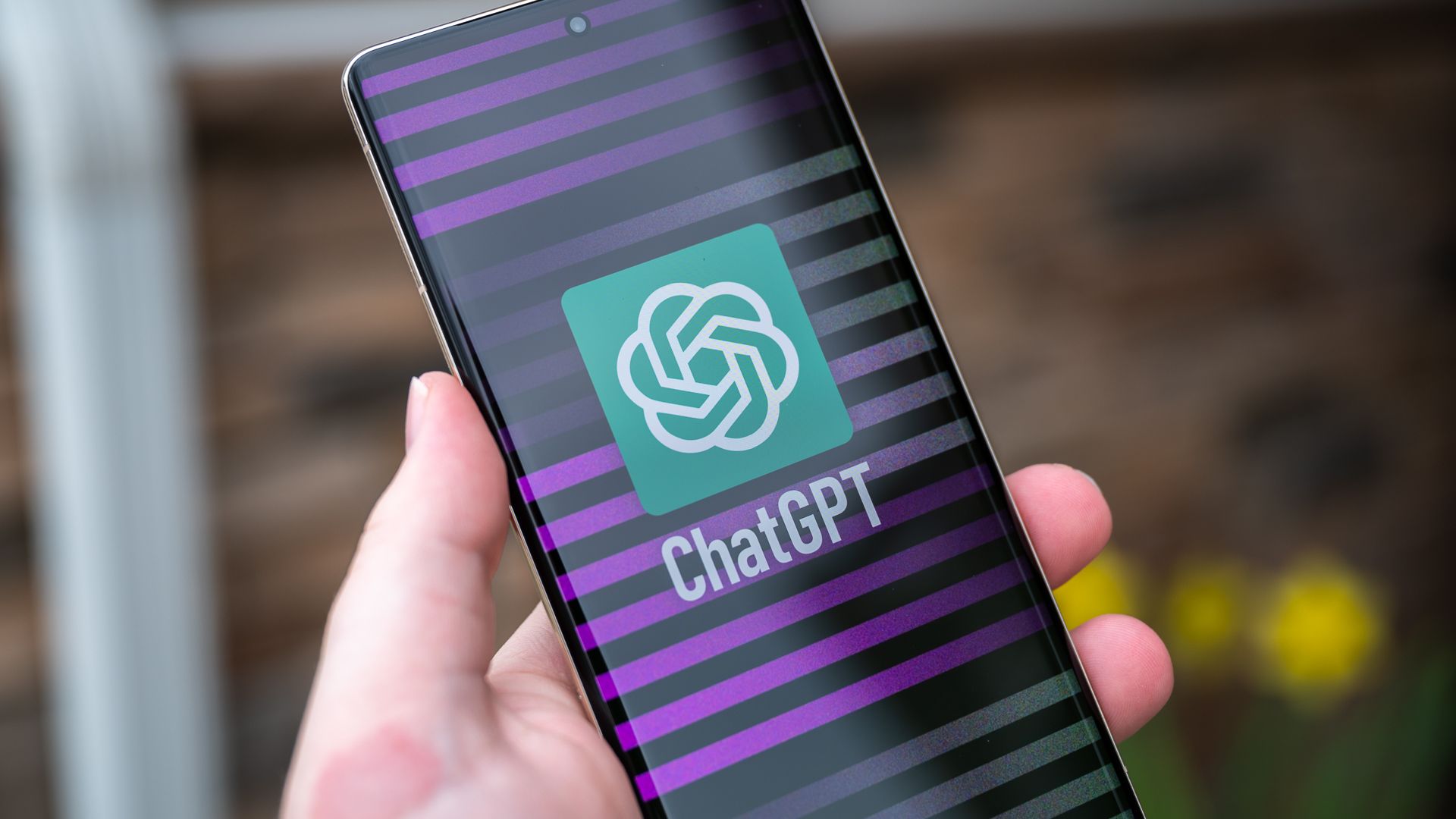 ChatGPT logo shown on a smartphone