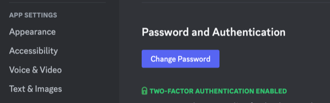 Change your Discord password