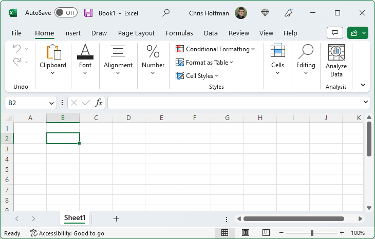 Microsoft Excel on Windows 11.