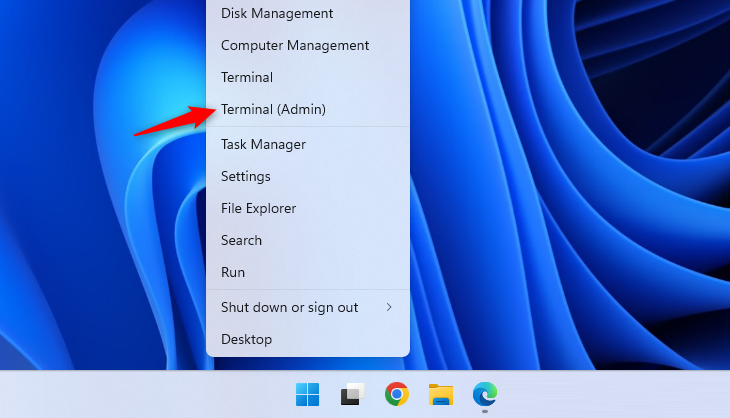 Launch the Terminal as Administrator.