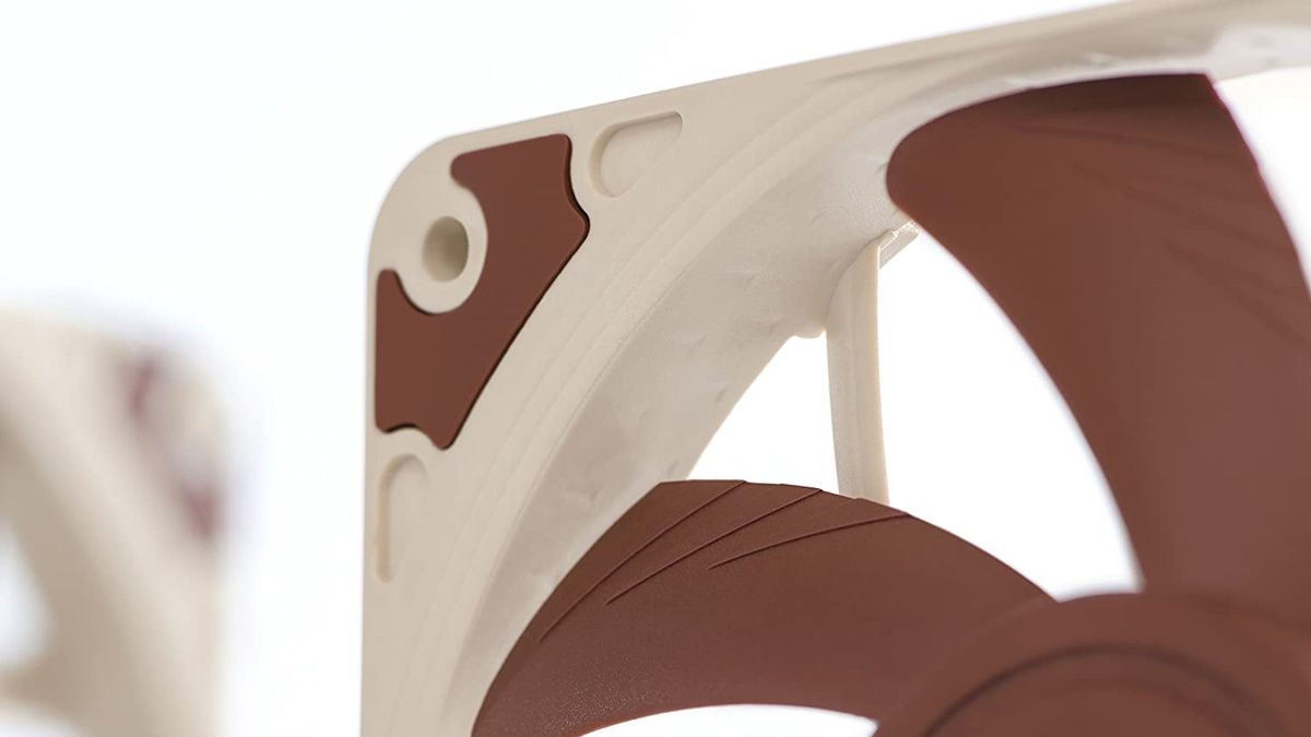 brown Noctua fan closeup
