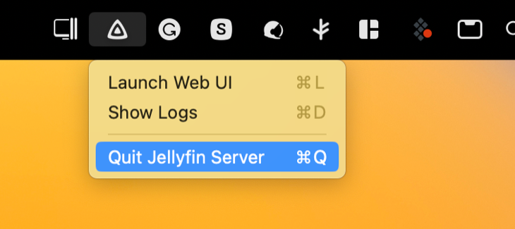 Quit Jellyfin on macOS