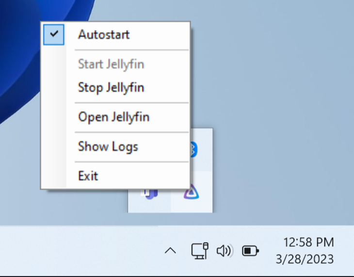 Quit Jellyfin on Windows