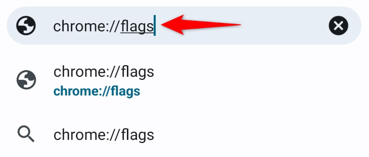 Open Chrome's flags page.