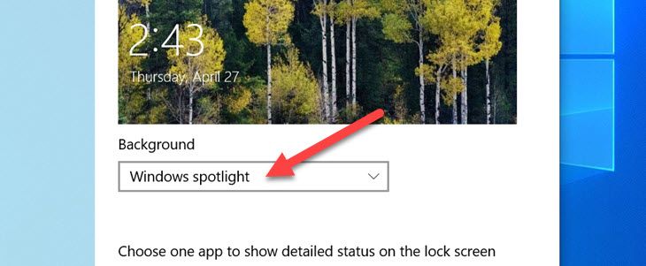 Select "Background" and choose "Windows Spotlight."