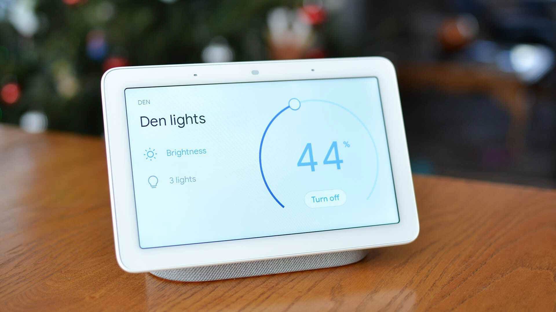 Controlling the lights with the Nest Hub