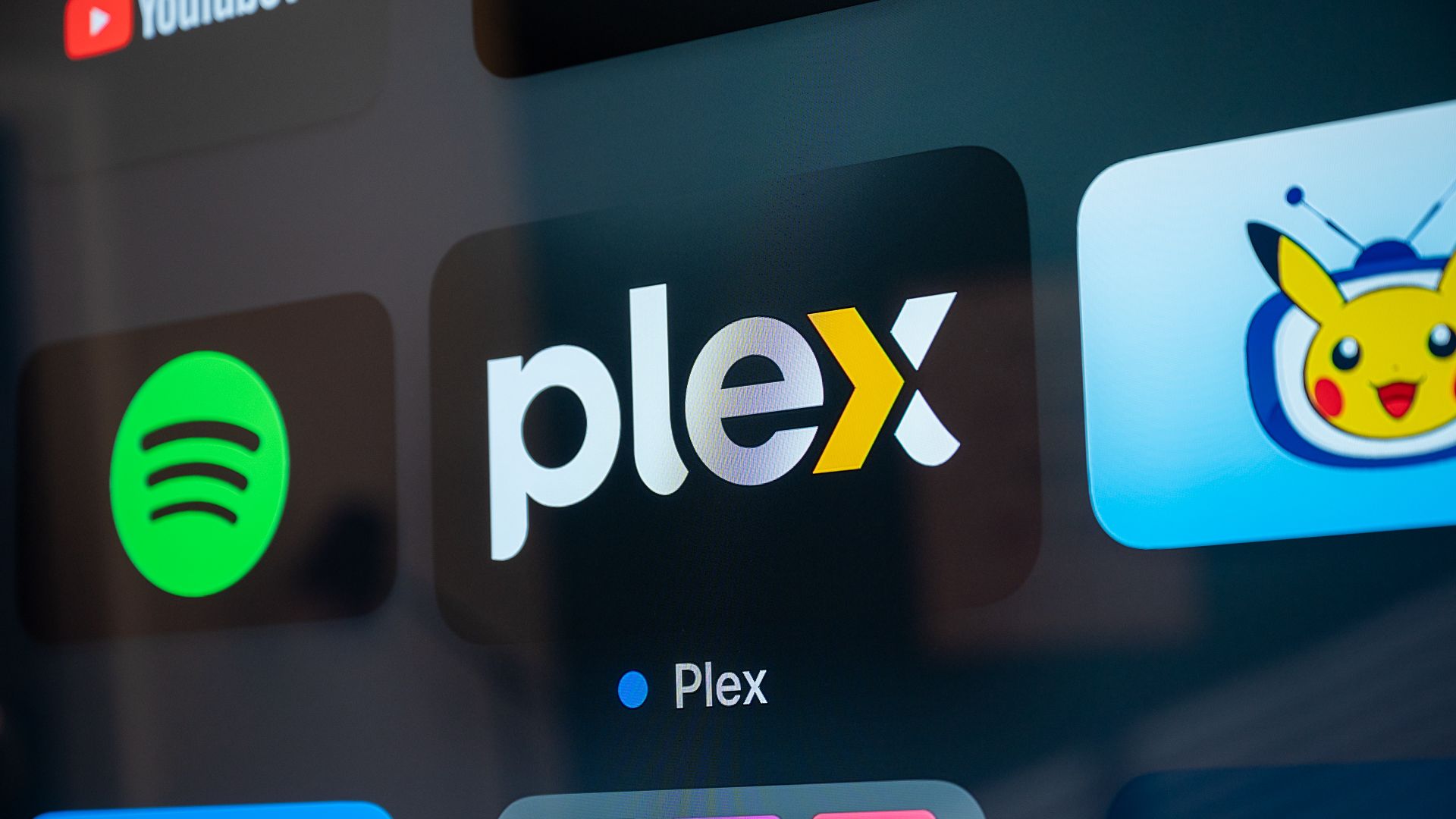 Plex app icon on an Apple TV