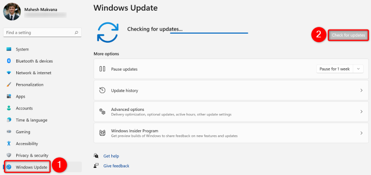 Update Windows 11.