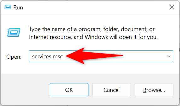 Open Windows Services.