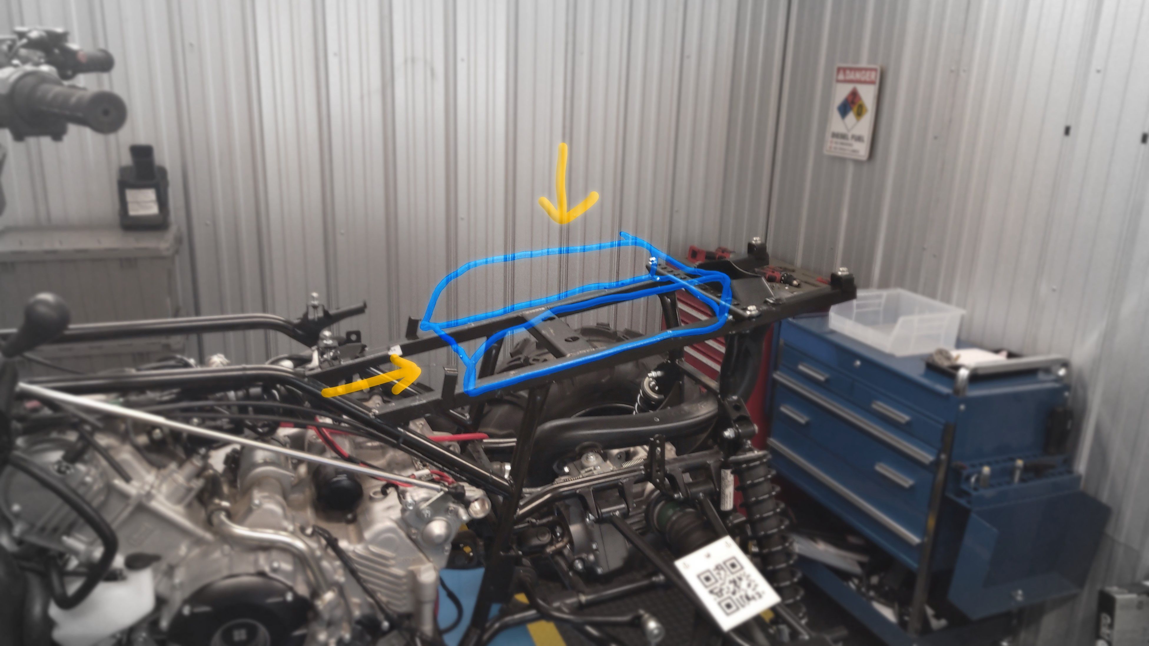 A 3D drawing on top of an engine in HoloLens