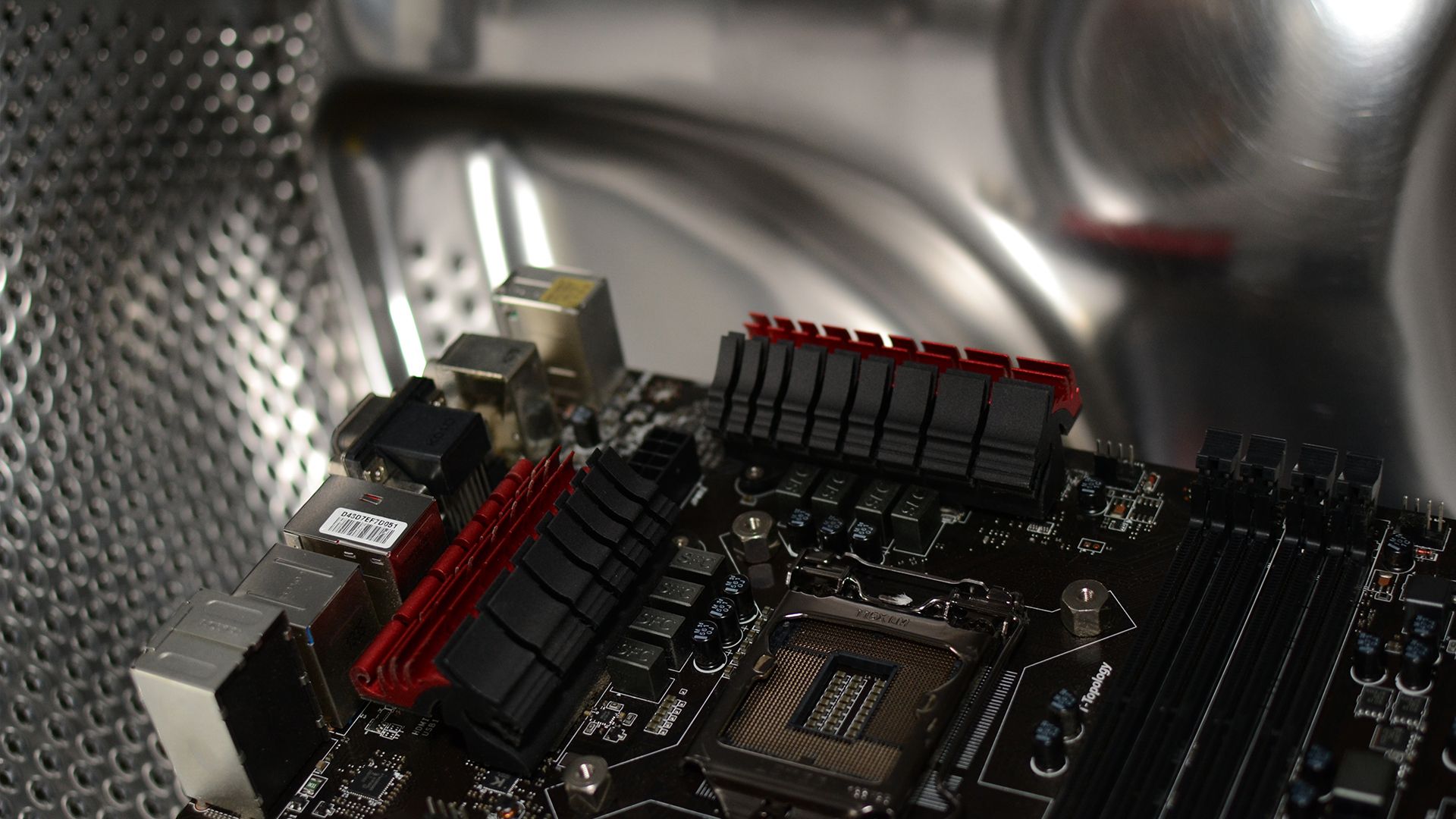 A motherboard in a clothes washer