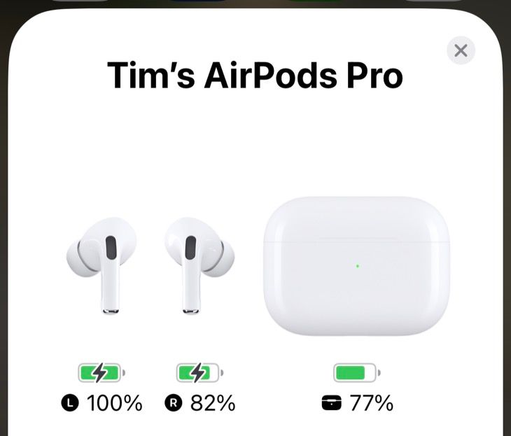Check AirPods Pro battery life