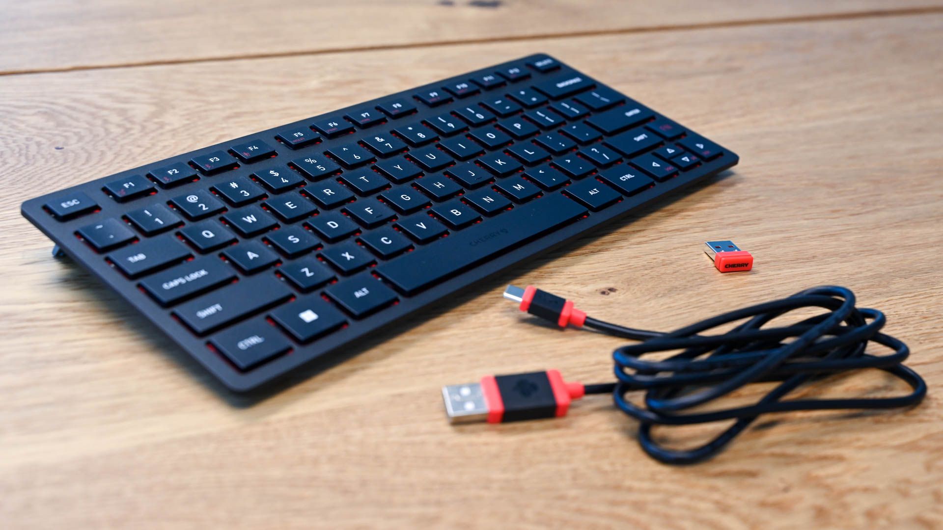 Cherry KW 9200 Mini Keyboard with cable and Bluetooth dongle