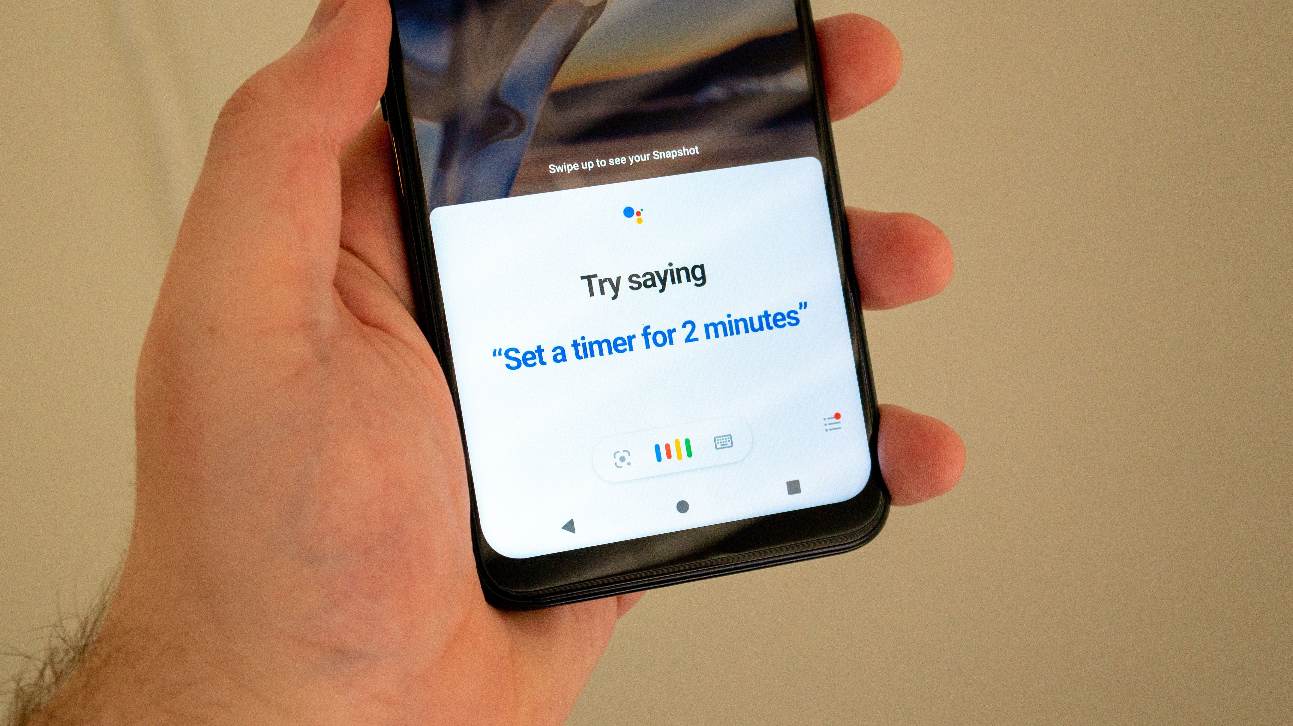 Google Assistant on a phone.