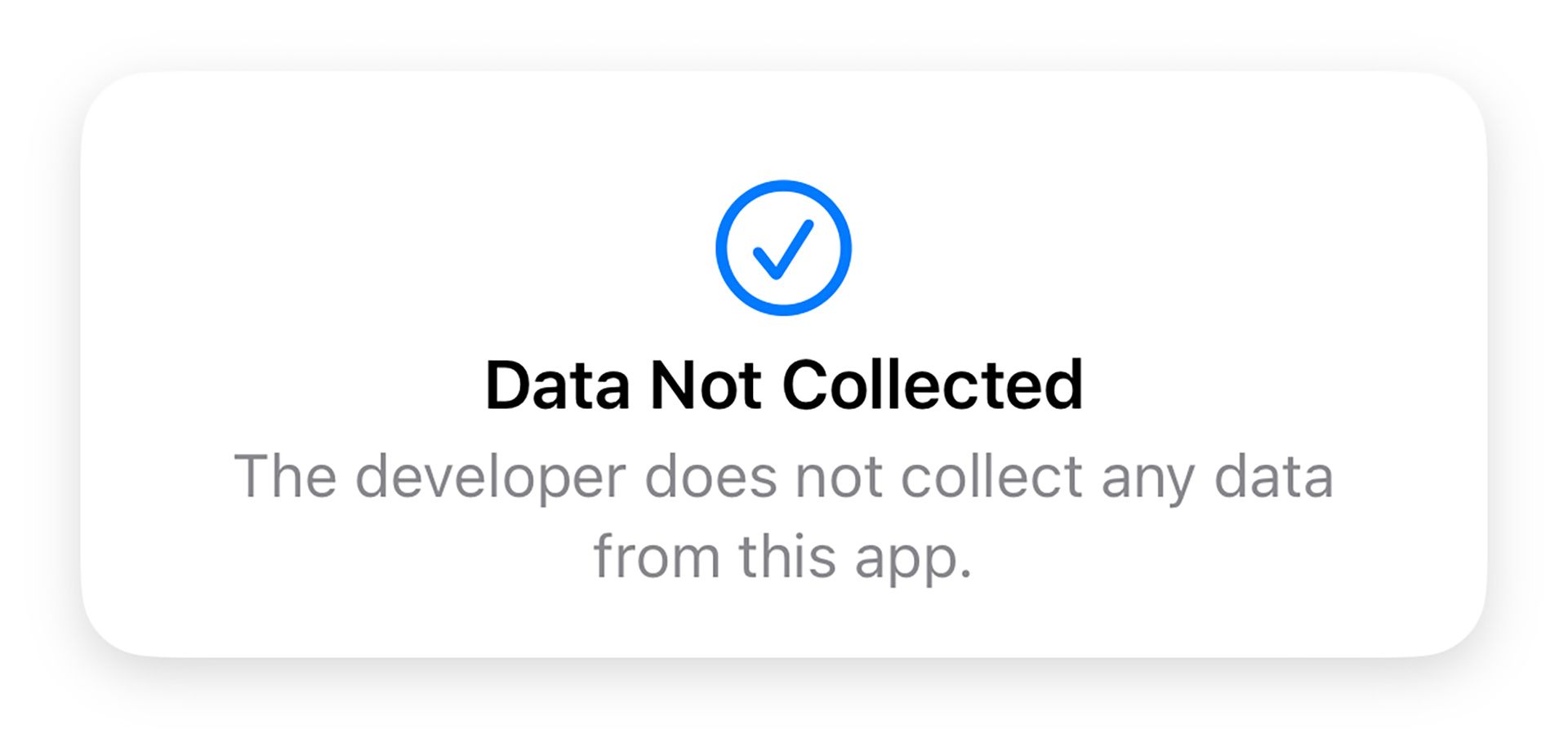 A screenshot of the iOS data collection record screen.