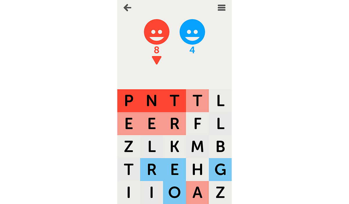 Playing Letterpress against someone else.