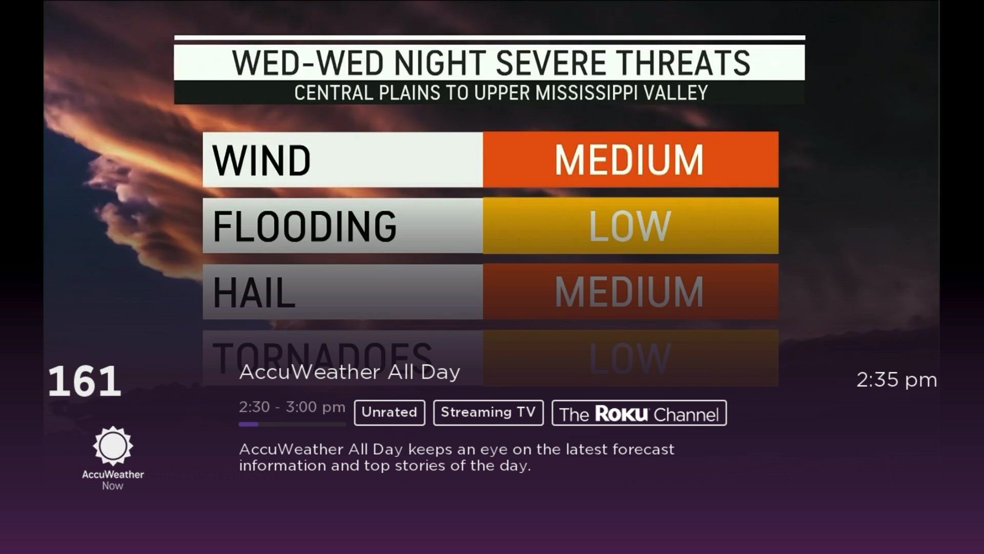 AccuWeather channel in The Roku Channel