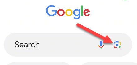 Tap the Google Lens icon.