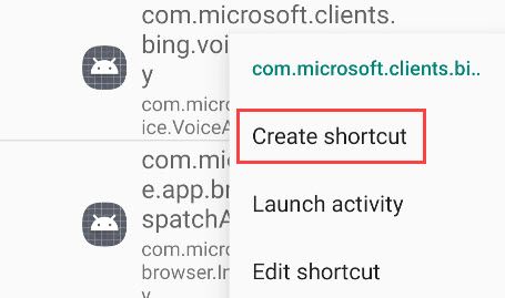 Tap "Create Shortcut."