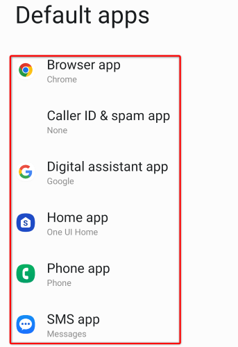 Reset default apps on Android.