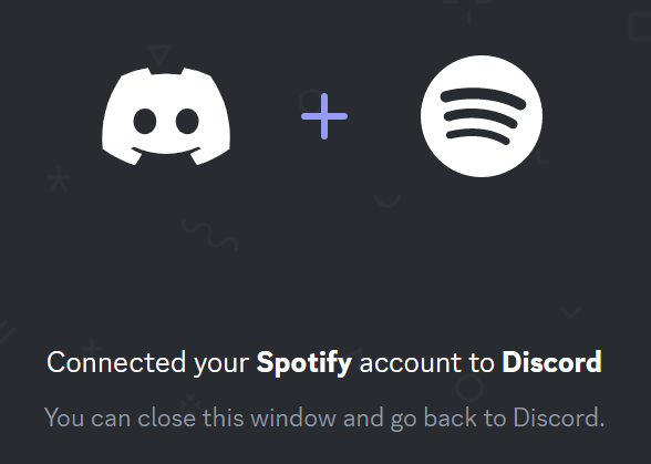 Spotify linked to Discord.