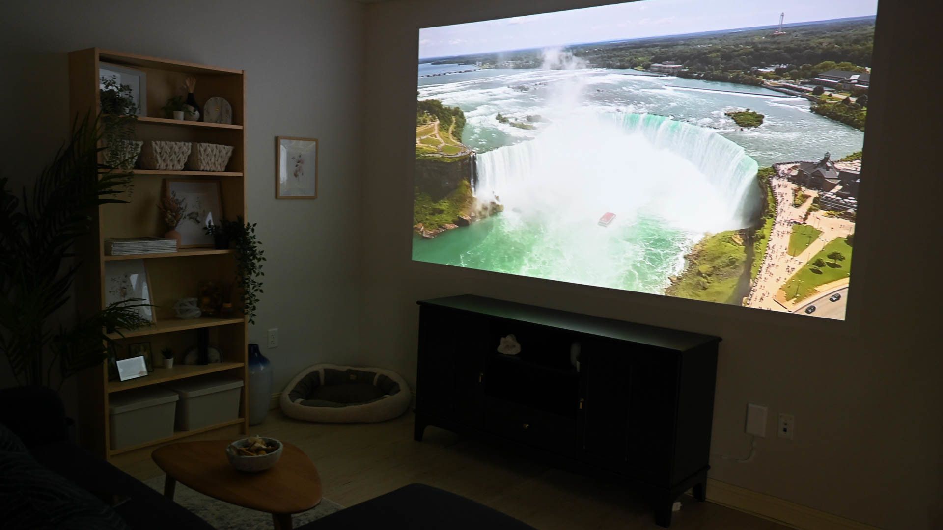 XGIMI MoGo 2 Pro projected on a wall