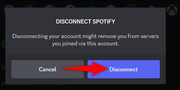 Select &quot;Disconnect&quot; in the prompt.