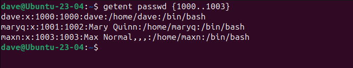 Searching the login.defs file for the lower user ID limit and the highest used user ID, on Ubuntu