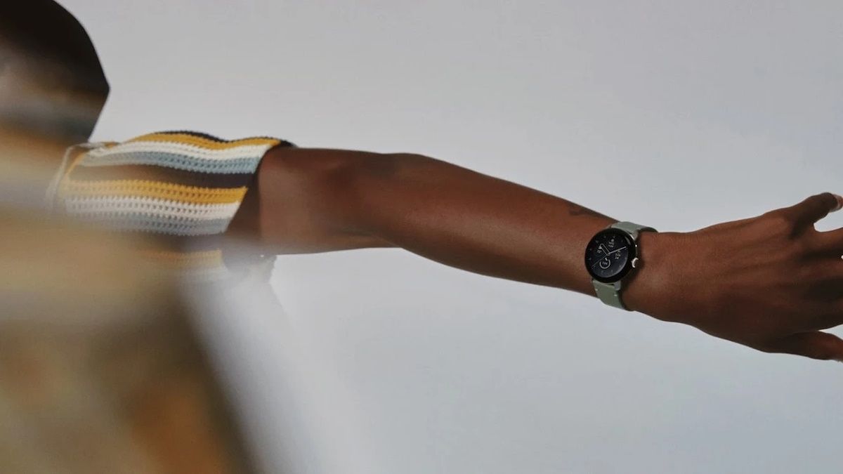 Google Pixel Watch Crafted Leather Band being worn