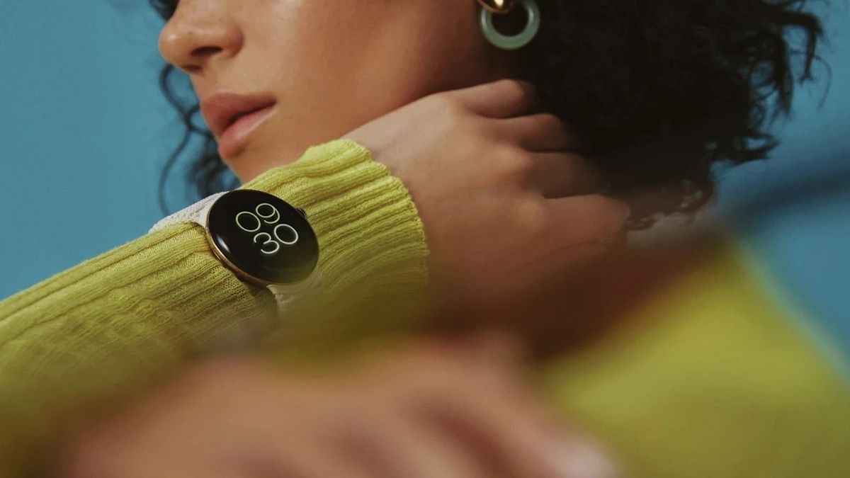 Google Pixel Watch Stretch Band being worn
